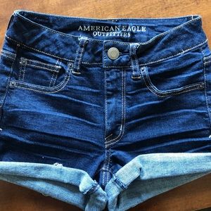American eagle high waisted jean shorts